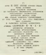 Il testo della lapide apposta in occasione della Prima Riunione degli Scienziati Italiani (dagli Atti della Riunione)