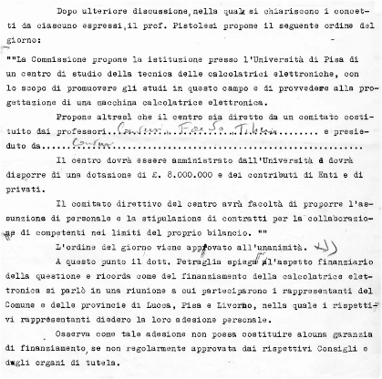 marzo, il CSCE è ufficialmente costtuito, lo presiede Conversi