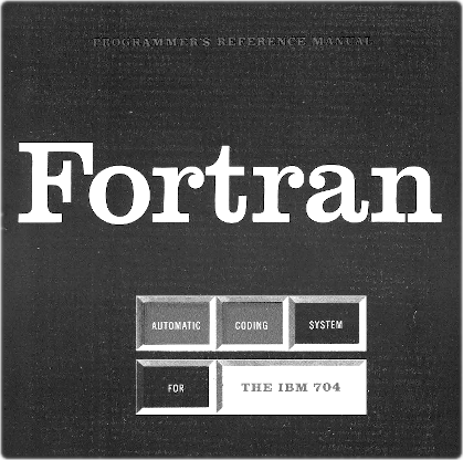 ottobre, la copertina del manuale del Fortran per l’IBM 704