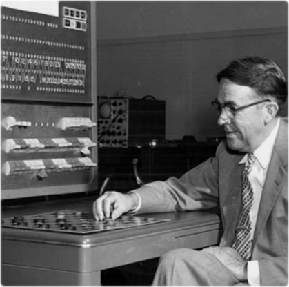 febbraio, Arthur Samuel gioca a dama contro un IBM 704