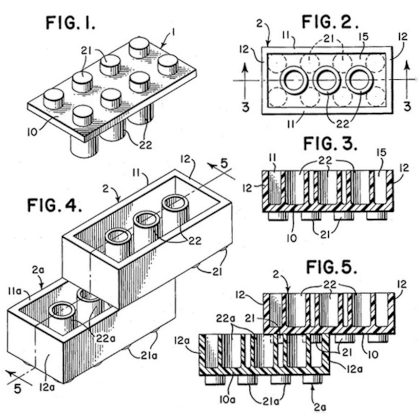 luglio, la Lego sottomette il brevetto per il suo mattoncino di plastica
