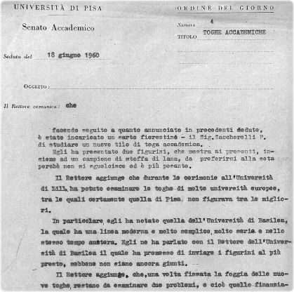 giugno, in Senato si propone l’acquisto di toghe di linea più moderna