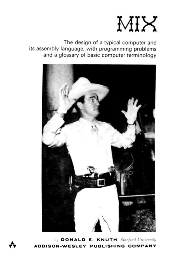 La copertina con Tom Mix
del manuale del MIX di Knuth