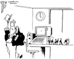 Una vignetta di Adrian Raeside ispirata al 
Little Man Computer di Madnick